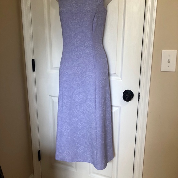 Danny & Nicole embroidered floral lavender dress - Picture 3 of 7